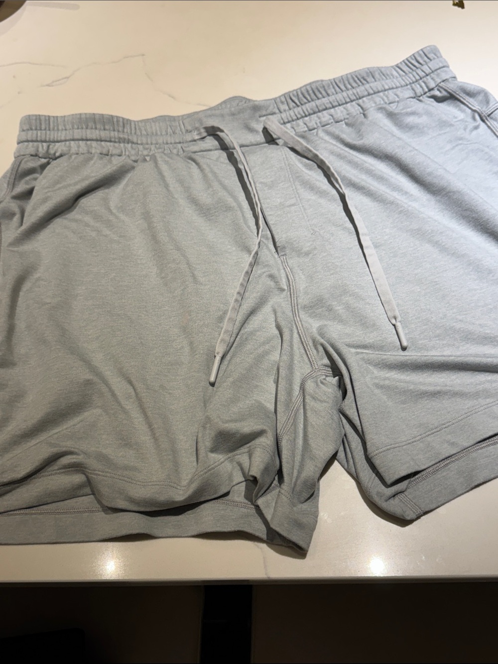 lululemon athletica Men's Light Gray Athletic Drawstring Shorts